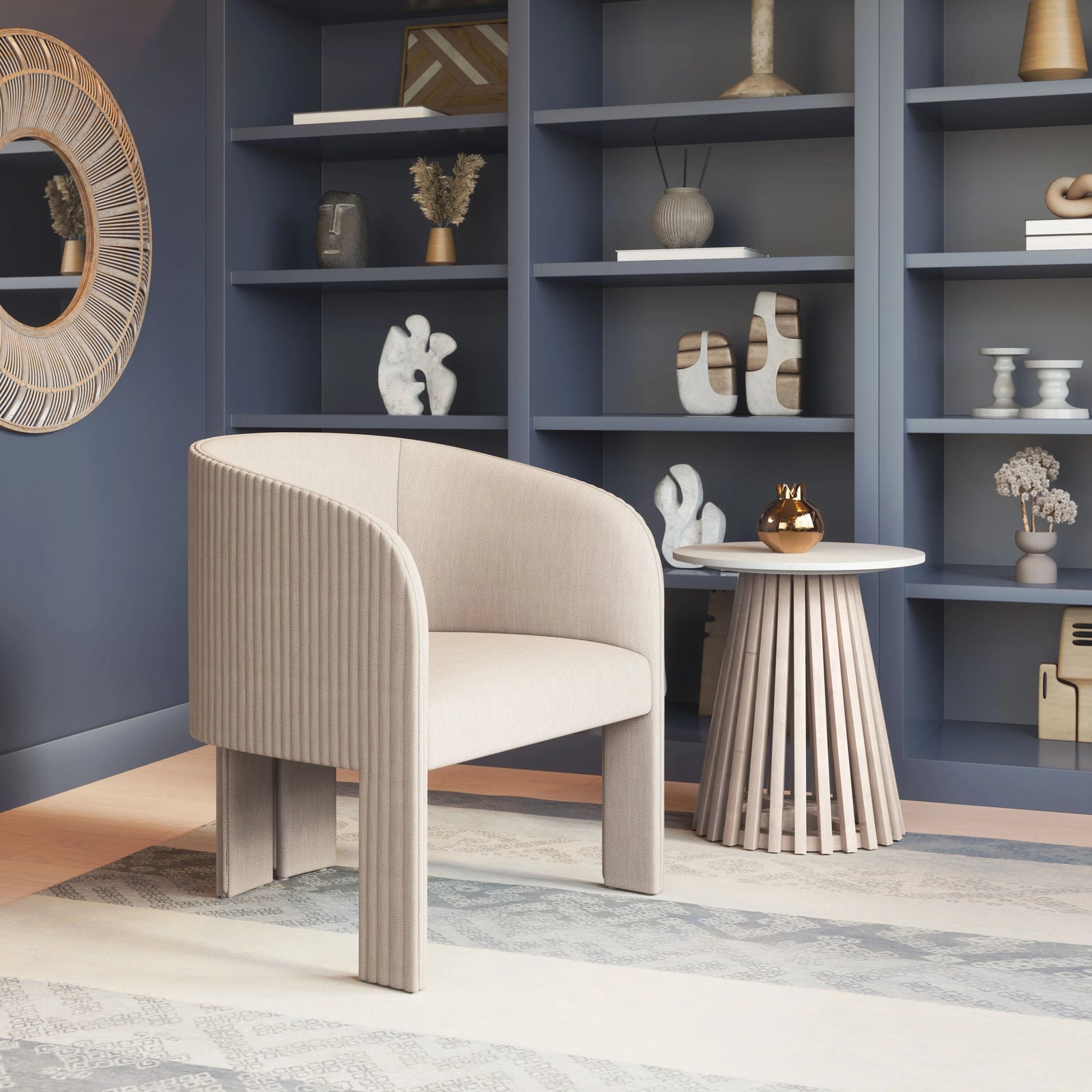 Zuo Hull Accent Chair Beige ACCENT + LOUNGE CHAIRS