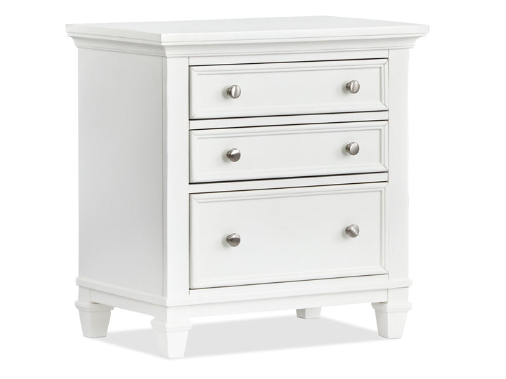 Charleston White Dove White Drawer Nightstand - B5611-01WH