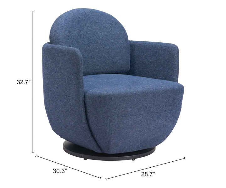 Bant Swivel Chair Blue - AmericanHomeFurniture