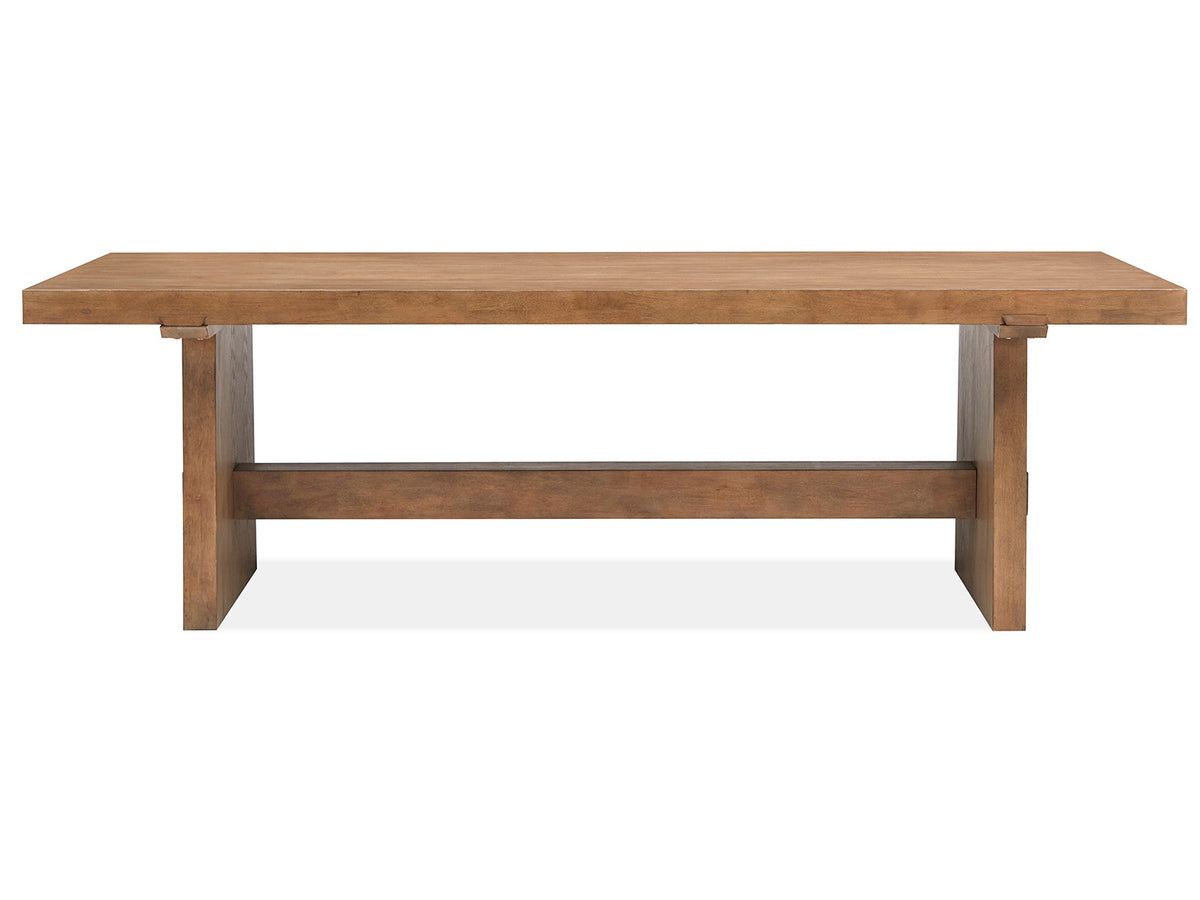 Lindon Belgian Wheat Trestle Dining Table - D5570-21