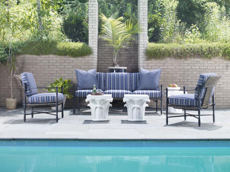 American Home Furniture Century Outdoor Complements Corinthian Column Side Table