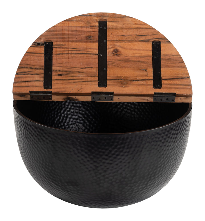 Duskan Storage Coffee Table Natural & Black