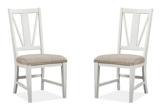 Heron Cove Chalk White And Dovetail Grey Side Chair - Set of 2 - D4400-62
