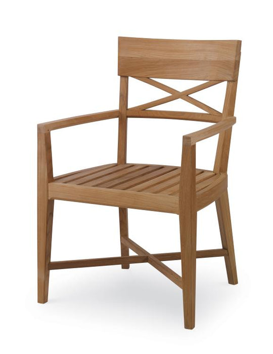 American Home Furniture Century Teak Dining Arm Chair