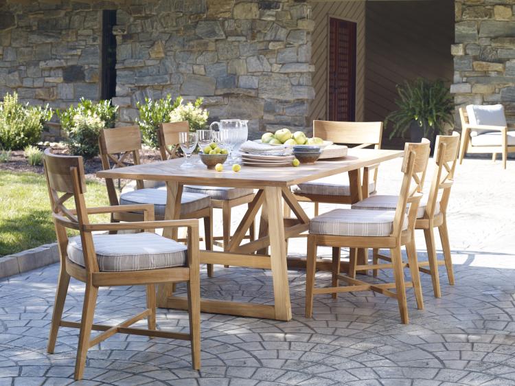 American Home Furniture Century Teak Dining Side Chair