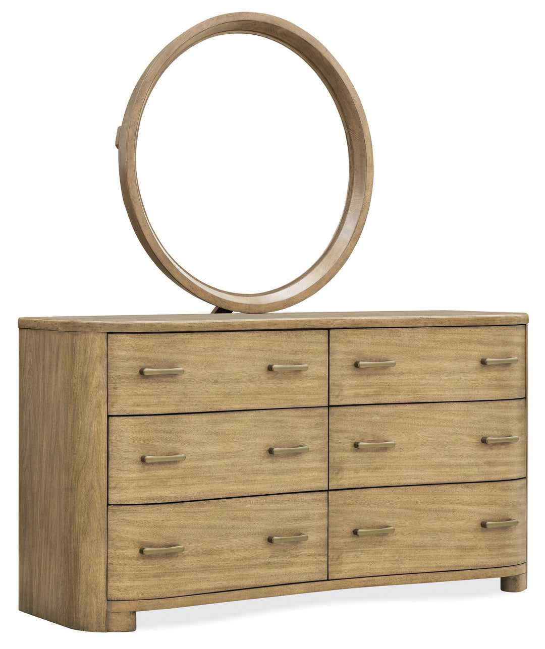 Leeza Brown Double Drawer Dresser With Mirror - BP432-100110