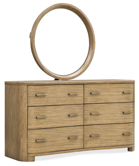 Leeza Brown Double Drawer Dresser With Mirror - BP432-100110