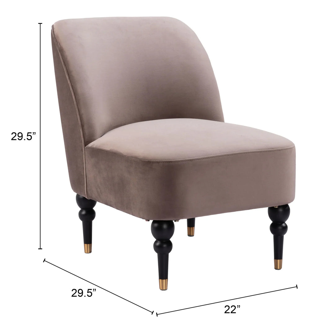 Bintulu Accent Chair Taupe - AmericanHomeFurniture