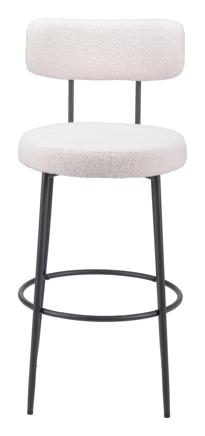 Blanca Barstool (Set of 2) Ivory - AmericanHomeFurniture