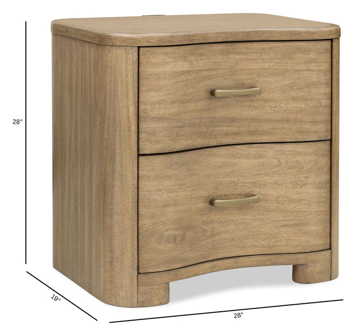 Leeza Brown Drawer Nightstand - BP432-140