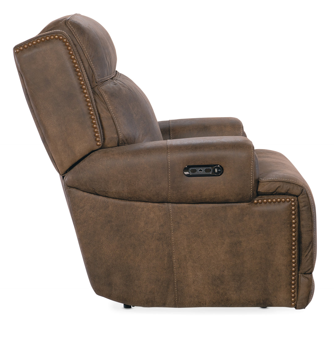 American Home Furniture Hooker Furniture Wheeler Power Recliner with Power Headrest