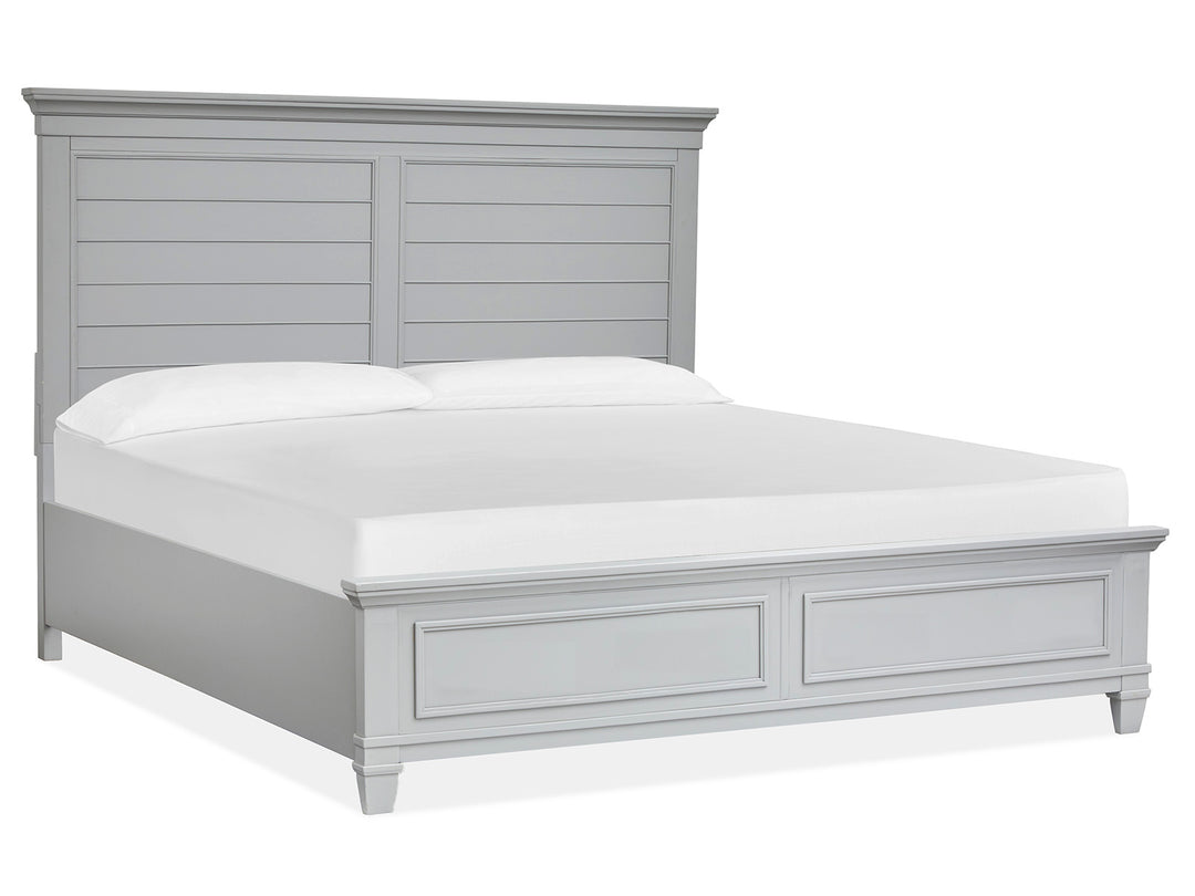 Charleston Harbor Gray California King Grey Panel Bed - B5611-74GY
