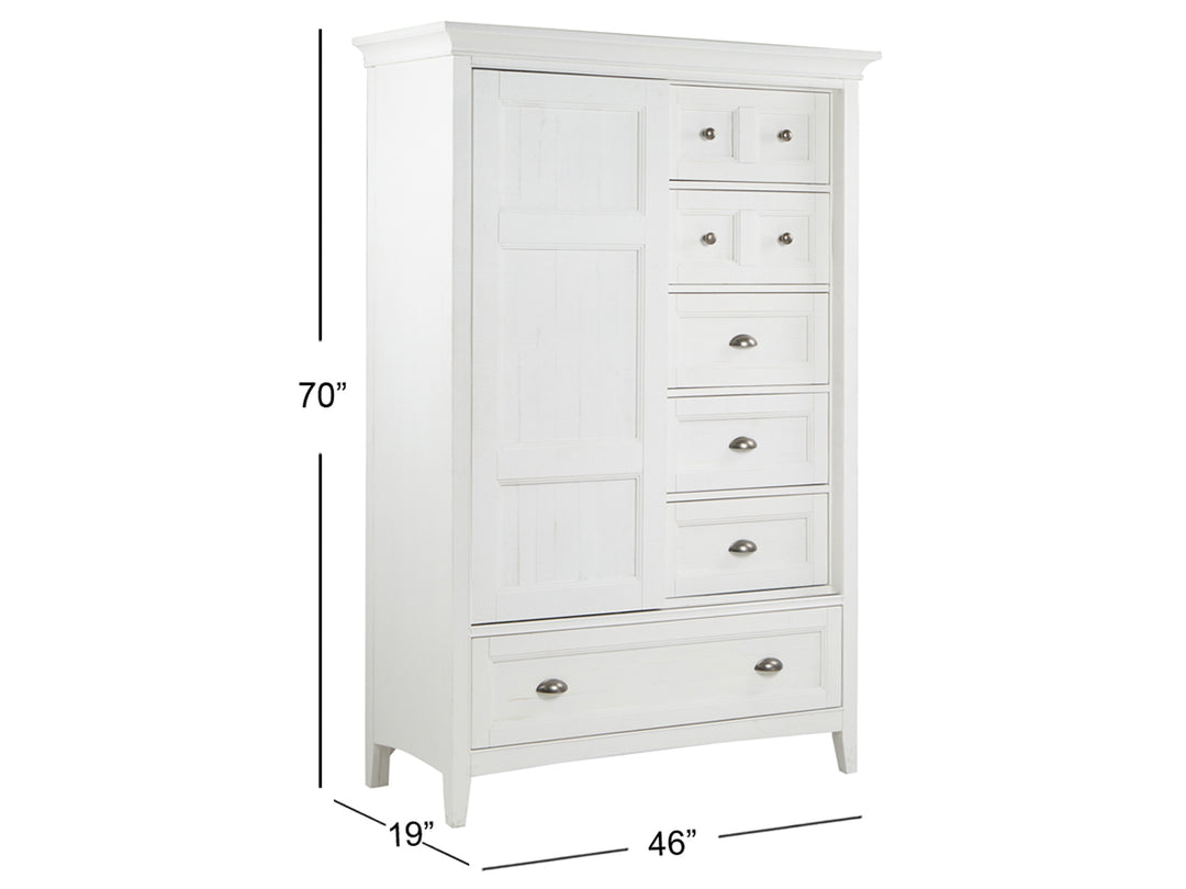 Heron Cove Chalk White And Dovetail Grey Door Chest - B4400-13