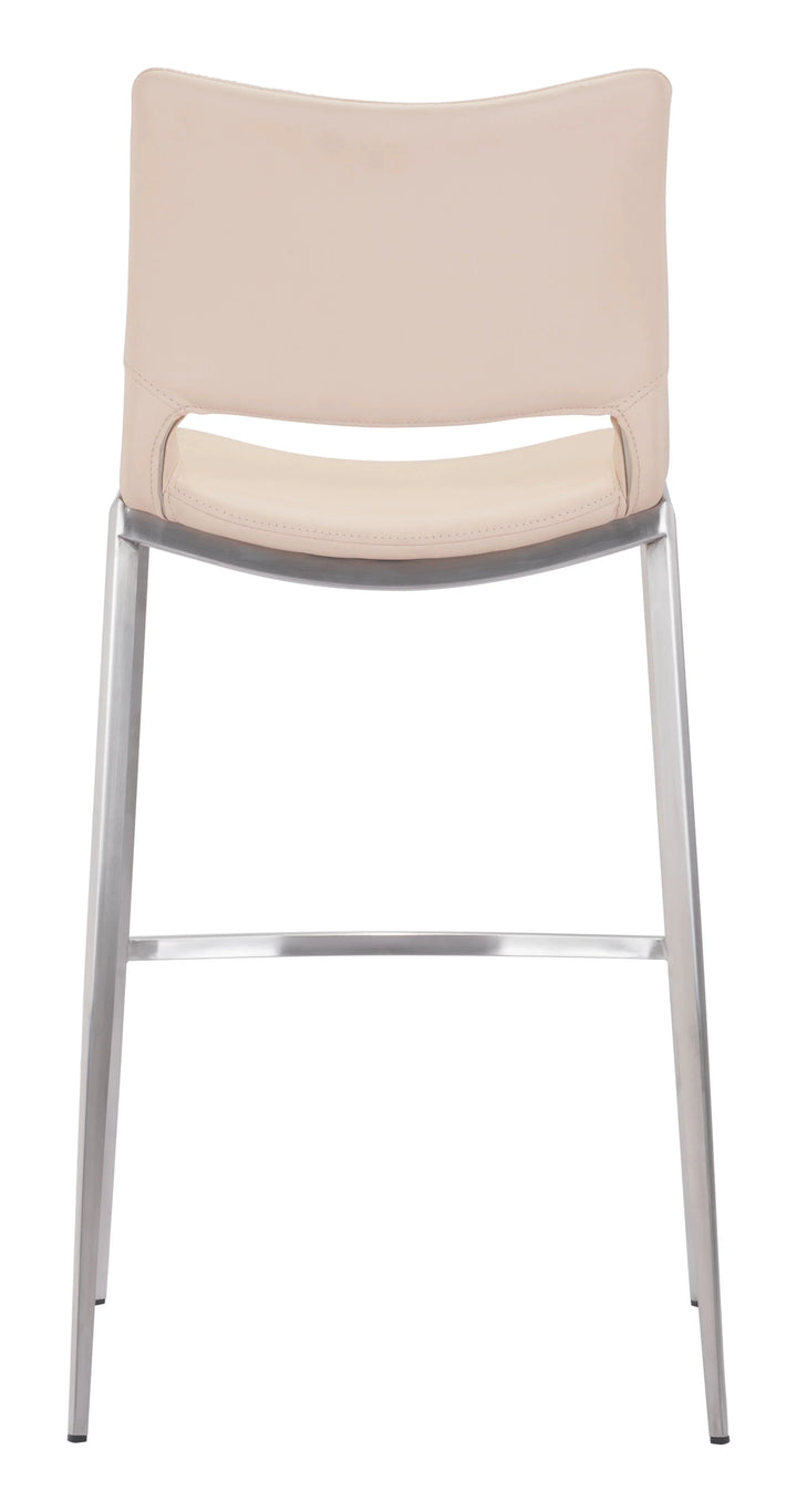 Ace Barstool (Set of 2) Light Pink & Silver - AmericanHomeFurniture