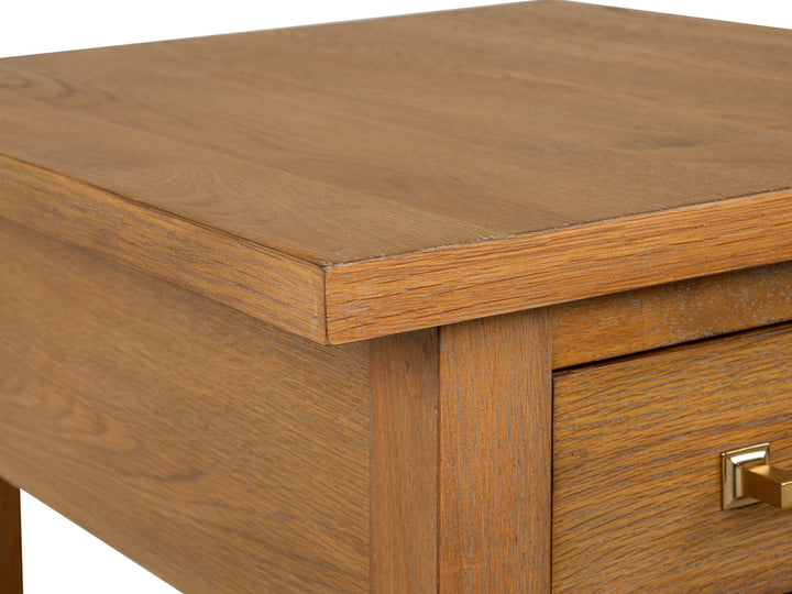 Lindon Belgian Wheat Drawer End Table - T5570-02