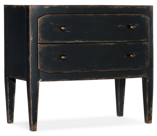 American Home Furniture Hooker Furniture Ciao Bella Two-Drawer Nightstand- Black