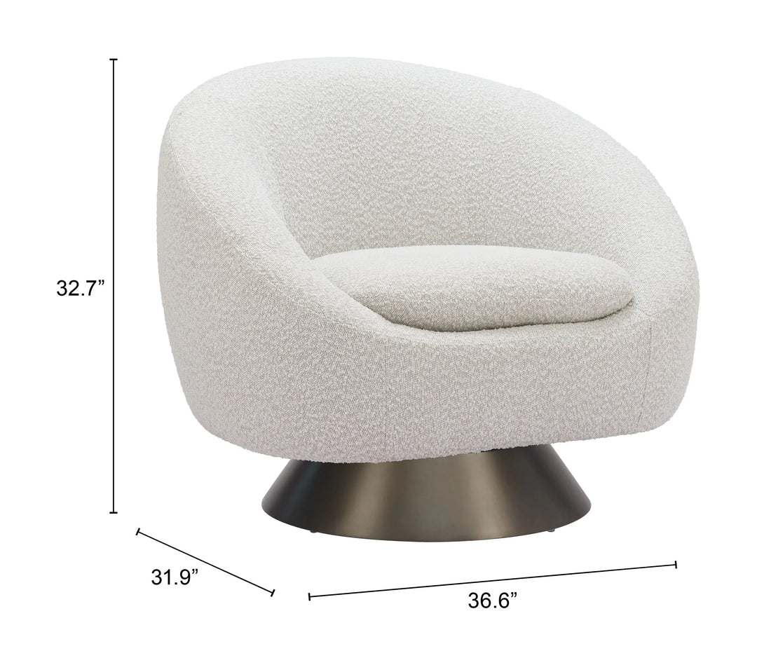 Modan Swivel Chair Misty Gray - AmericanHomeFurniture