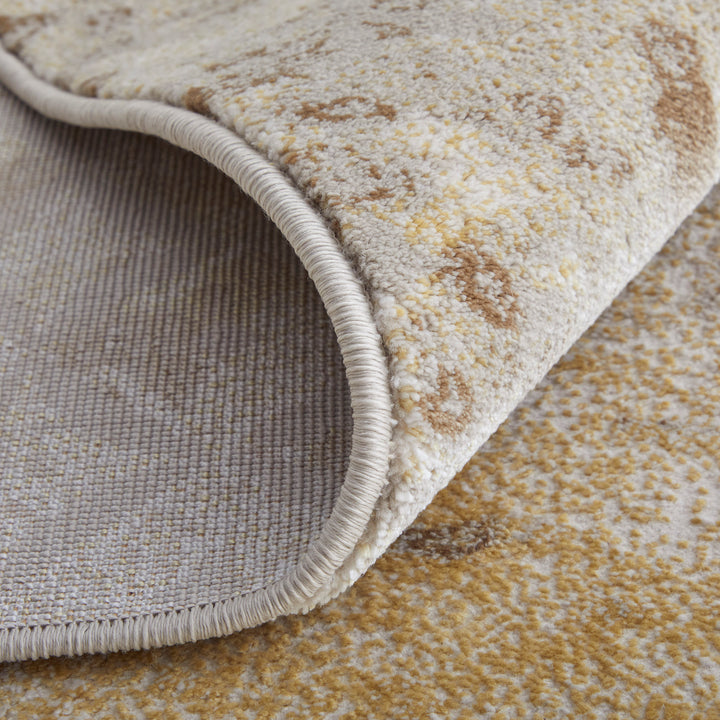 Rectangle/5' x 8'/Ivory/Gold