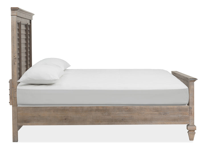 Lancaster Dovetail Grey California King Shutter Panel Bed - B4352-75