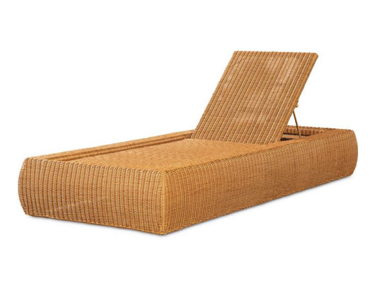 American Home Furniture Century Poolside Wicker Reclining Chaise Lounge