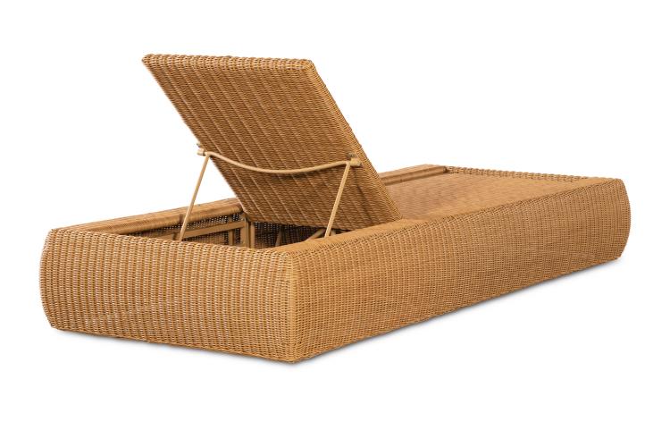 American Home Furniture Century Poolside Wicker Reclining Chaise Lounge