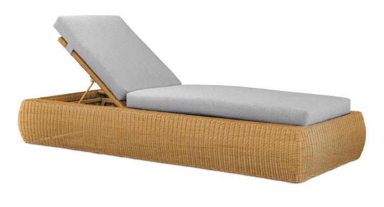 American Home Furniture Century Poolside Wicker Reclining Chaise Lounge