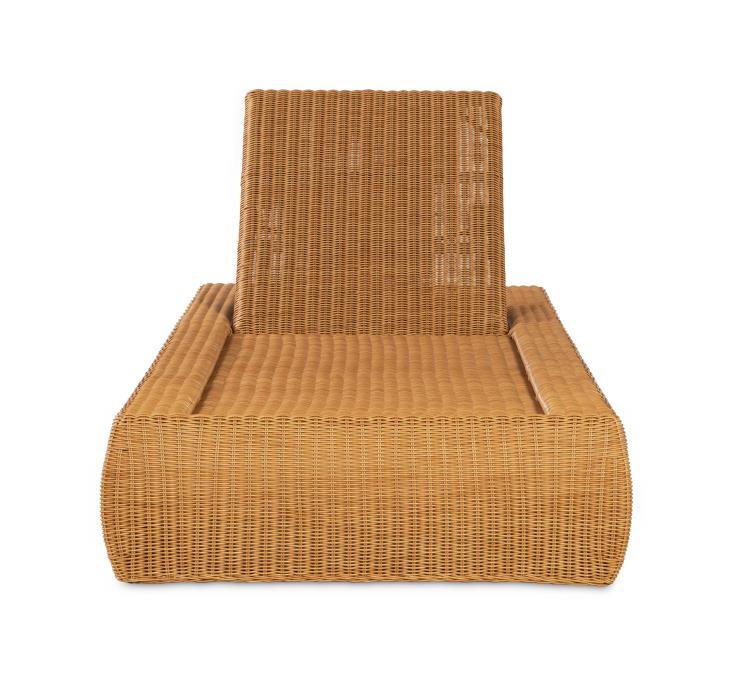 American Home Furniture Century Poolside Wicker Reclining Chaise Lounge
