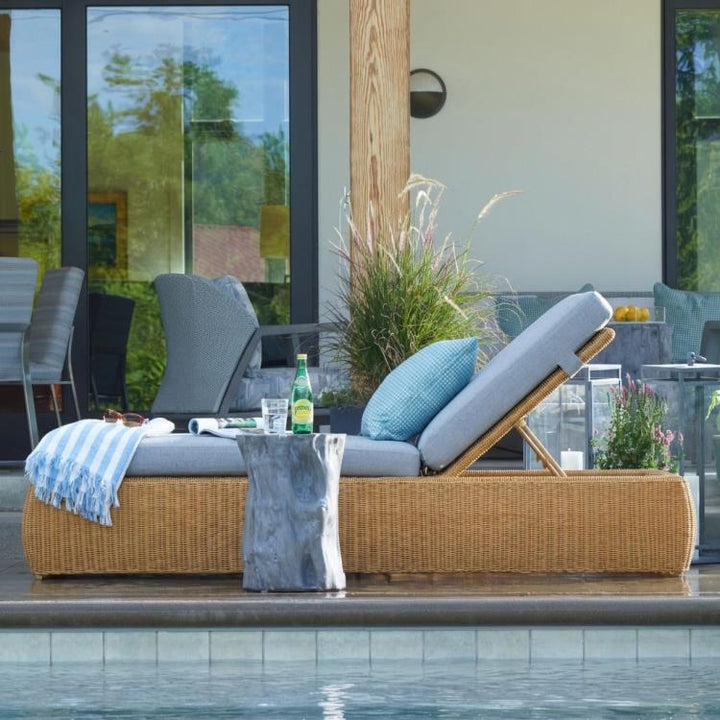 American Home Furniture Century Poolside Wicker Reclining Chaise Lounge
