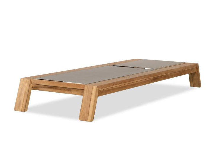 American Home Furniture Century Solera Poolside Teak Reclining Chaise Lounge