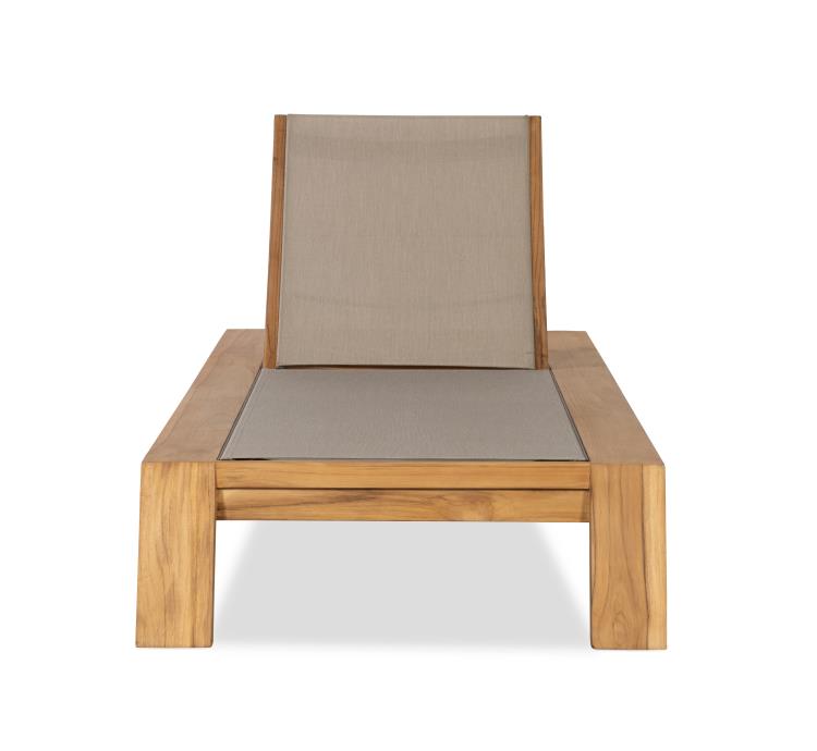 American Home Furniture Century Solera Poolside Teak Reclining Chaise Lounge