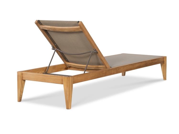 American Home Furniture Century Veluna Poolside Teak Reclining Chaise Lounge