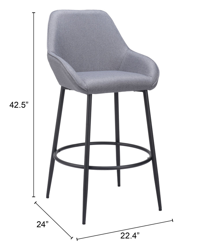Vila Barstool (Set of 2) Gray - 110078
