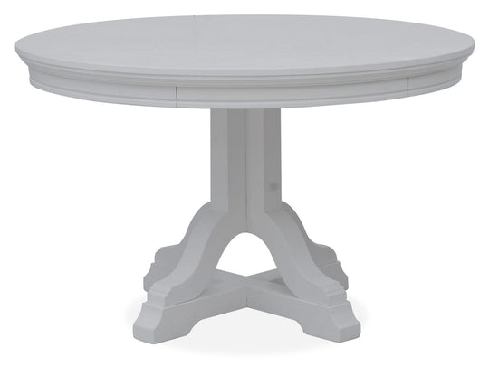 Charleston Harbor Gray Grey Extendable 48" Round Dining Table - D5611-22GY