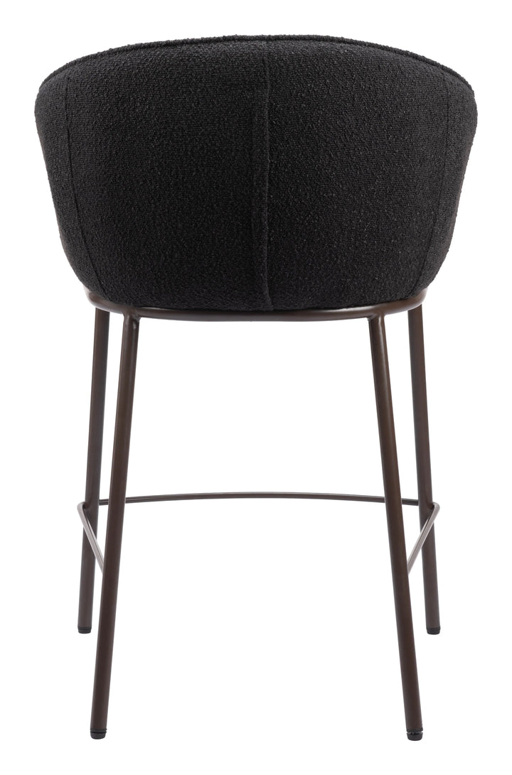 Essen Counter Stool Black & Bronze - AmericanHomeFurniture