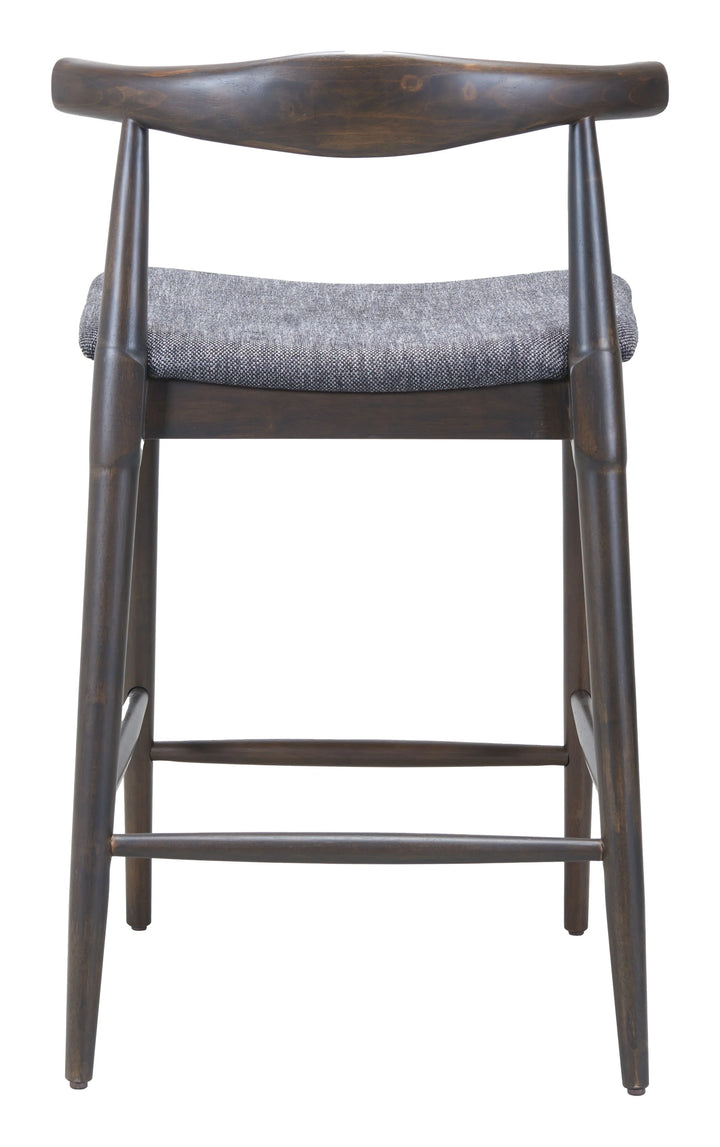 Tuzka Counter Stool (Set of 2) Gray & Espresso - AmericanHomeFurniture