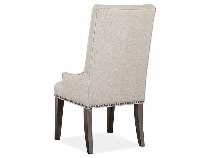 Bellamy Peppercorn Upholstered Host Chair - Set of 2 - D4796-63