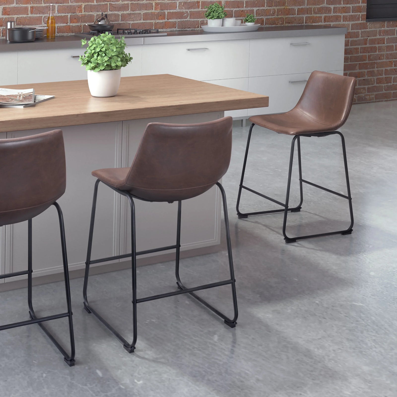 Zuo Smart Counter Stool (Set of 2) Vintage Espresso BAR STOOLS + COUNTER STOOLS