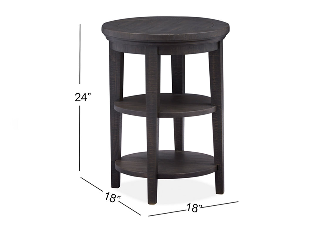 Westley Falls Graphite Round Accent End Table - T4399-35