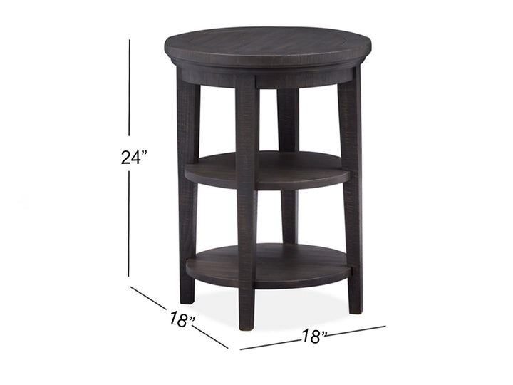 Westley Falls Graphite Round Accent End Table - T4399-35