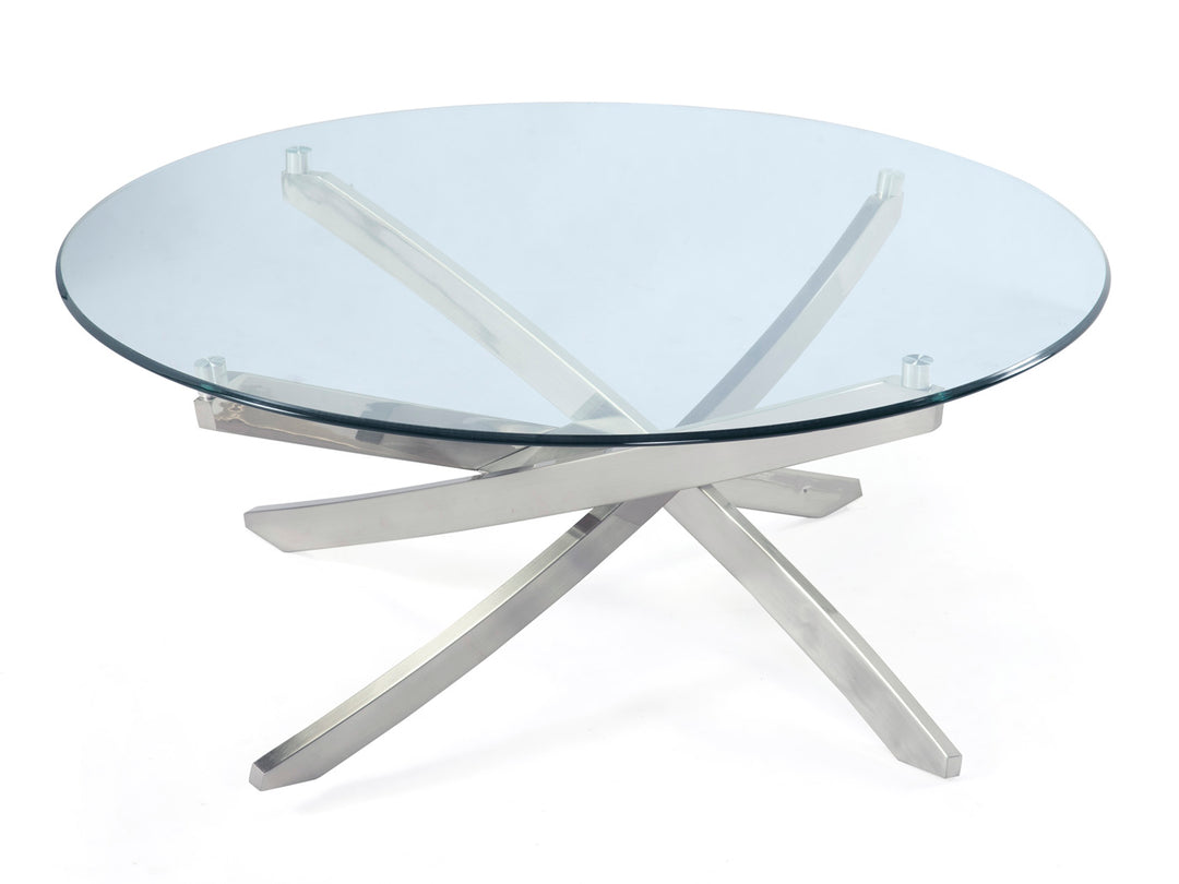 Zila Brushed Nickel Round Cocktail Table - T2050-45