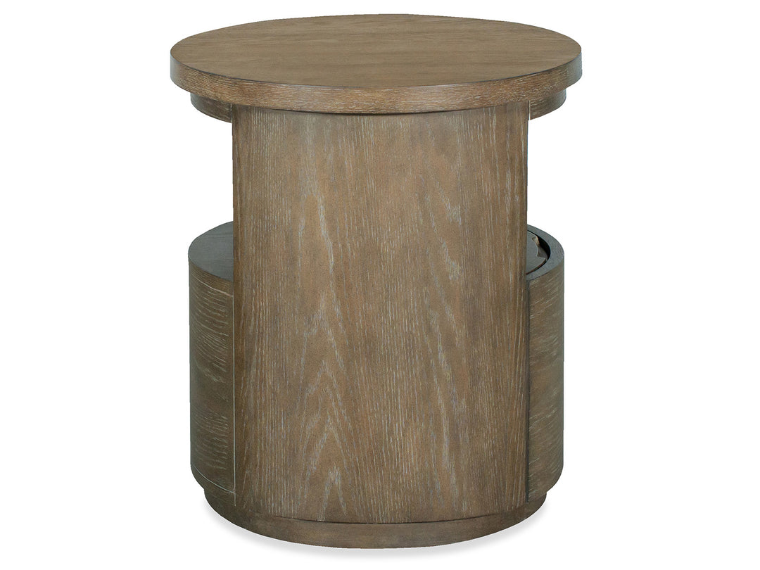 Bosley Lt. Brown Porpoise Round End Table - T5693-05