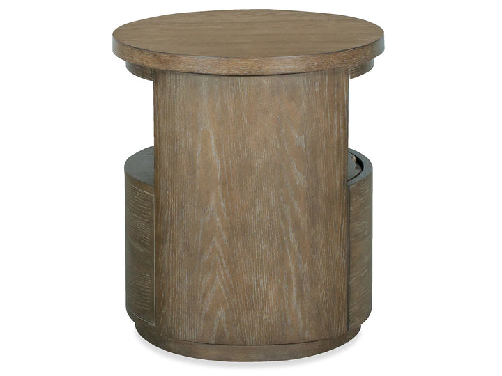 Bosley Lt. Brown Porpoise Round End Table - T5693-05