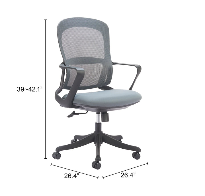 Delo Office Chair Gray - AmericanHomeFurniture