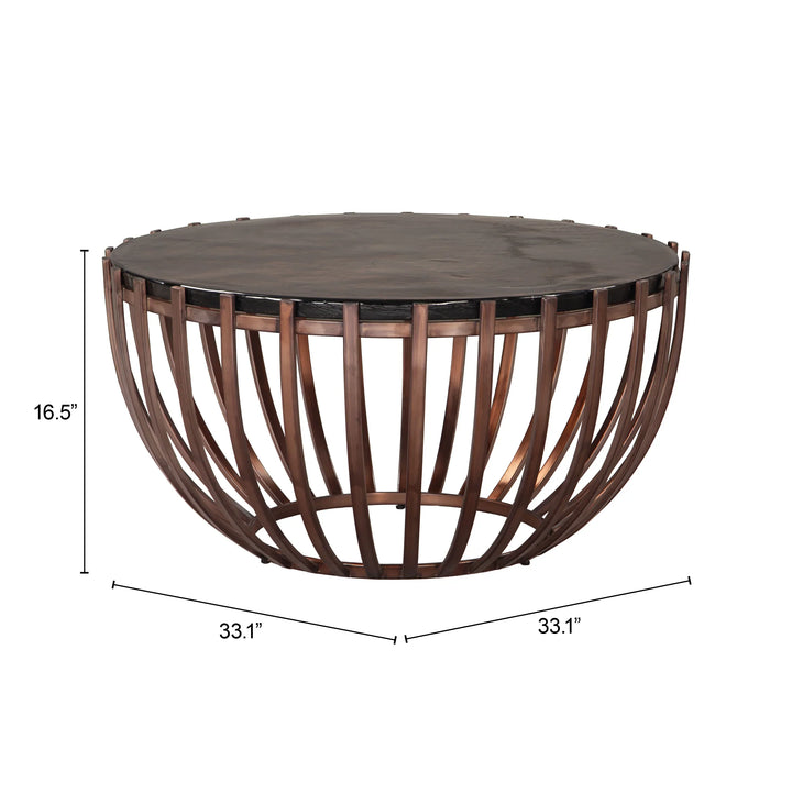 Kafig Coffee Table Bronze - AmericanHomeFurniture