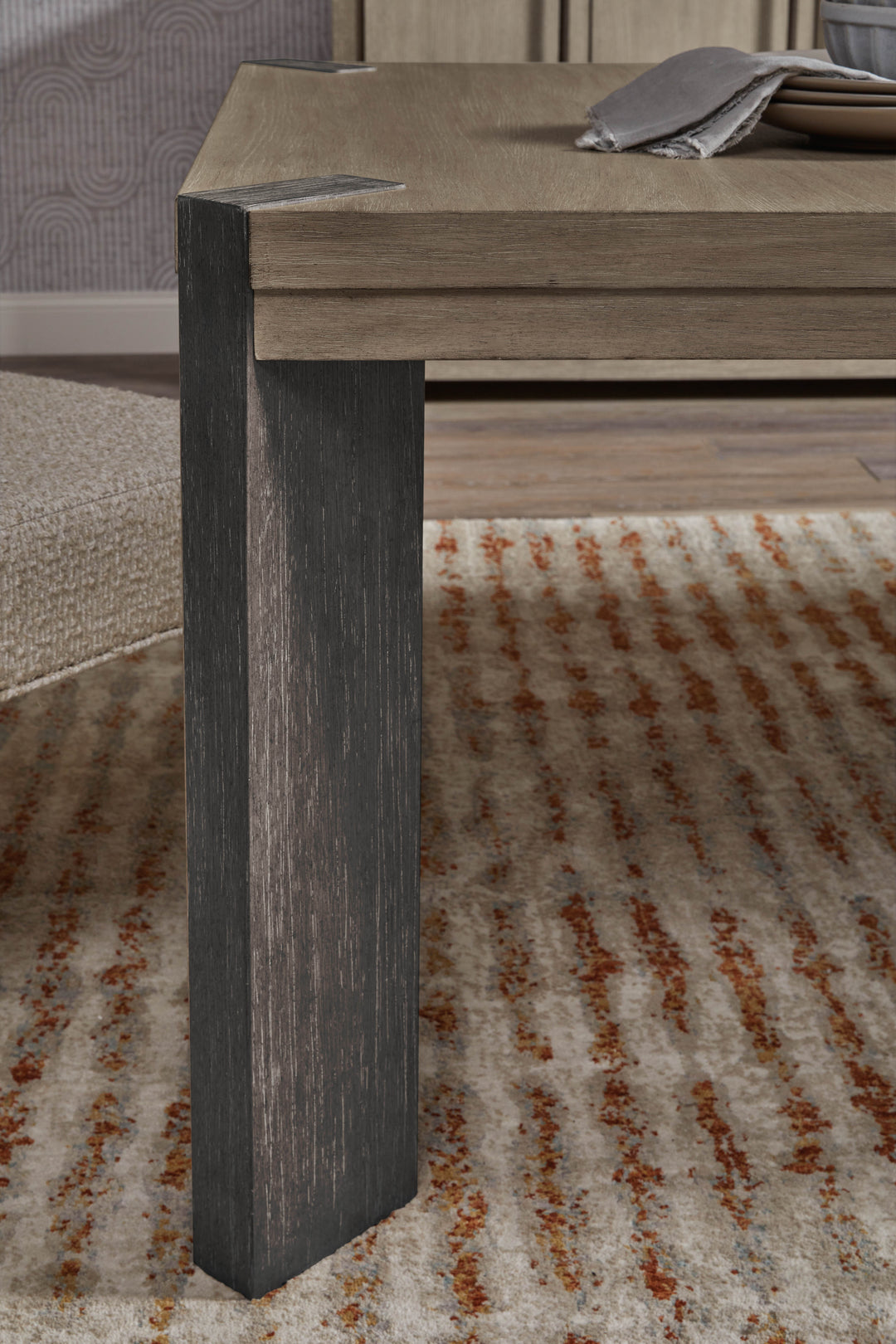 Anderson Park Moose Trail And Frontier Brown Leg Dining Table - P402240