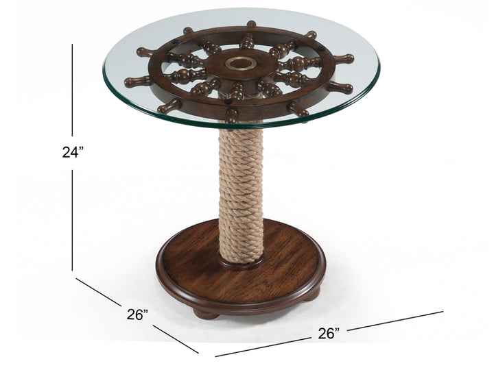 Beaufort Dark Oak Round Accent Table - T2214-35