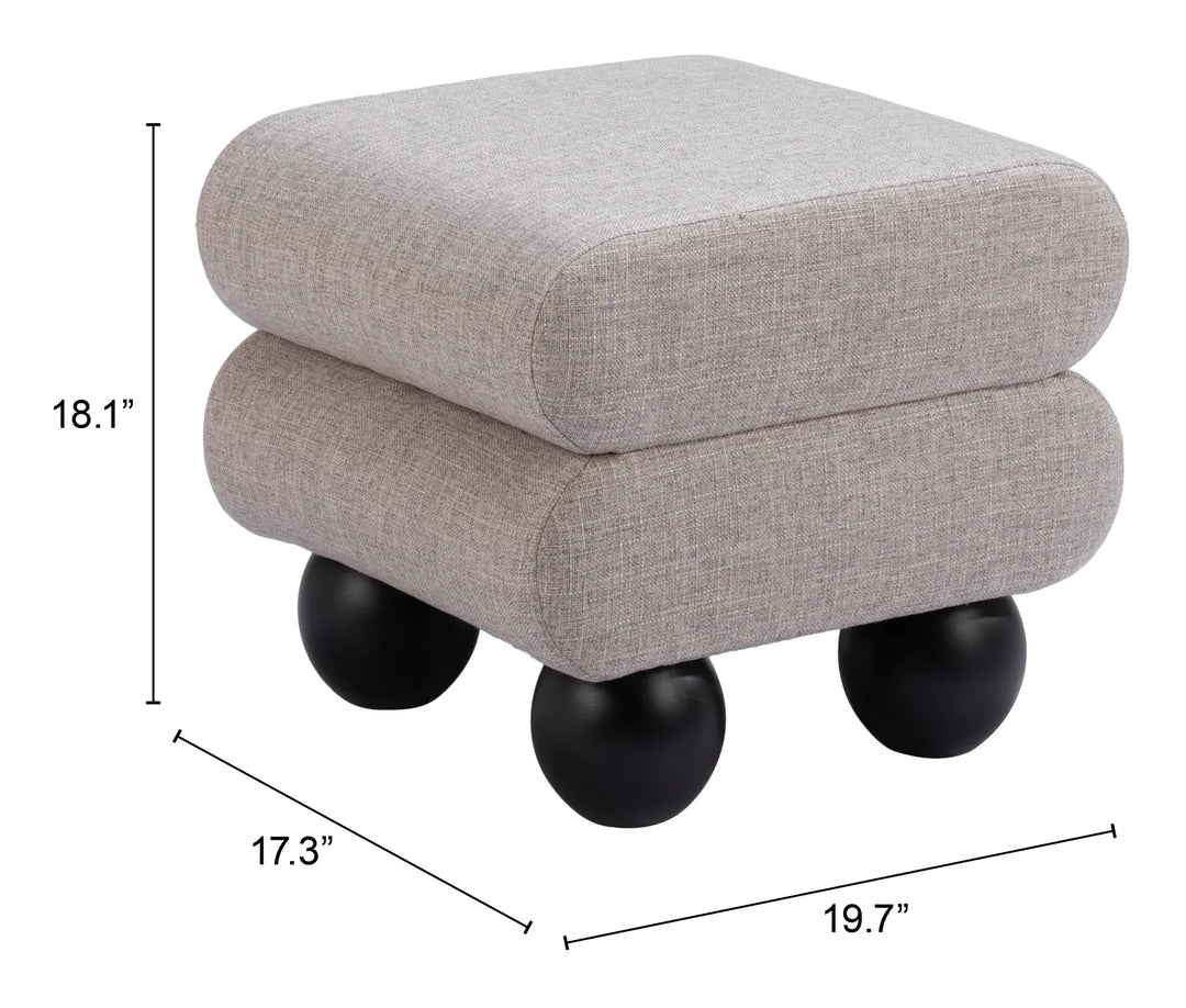Davao Ottoman Gray - AmericanHomeFurniture
