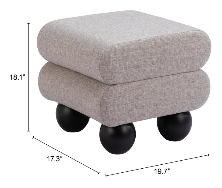 Davao Ottoman Gray - AmericanHomeFurniture
