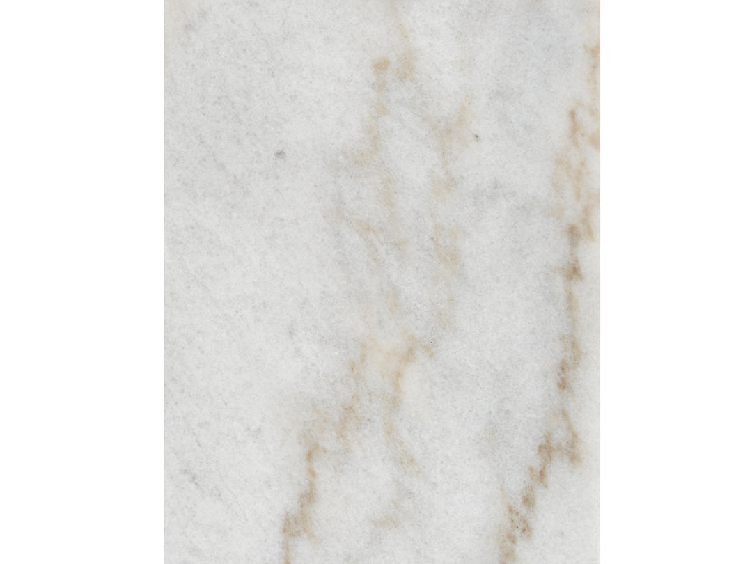 Paradox Pearl White And Roasted Almond And Brushed Platinum Rectangular End Table - T4852-03