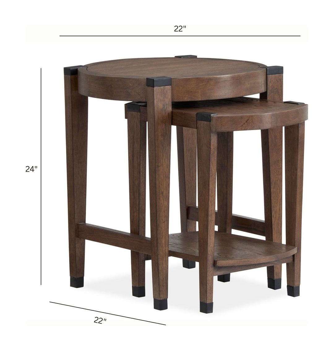 Kaysen Wallaby And Matte Black Nesting End Table - T5817-12